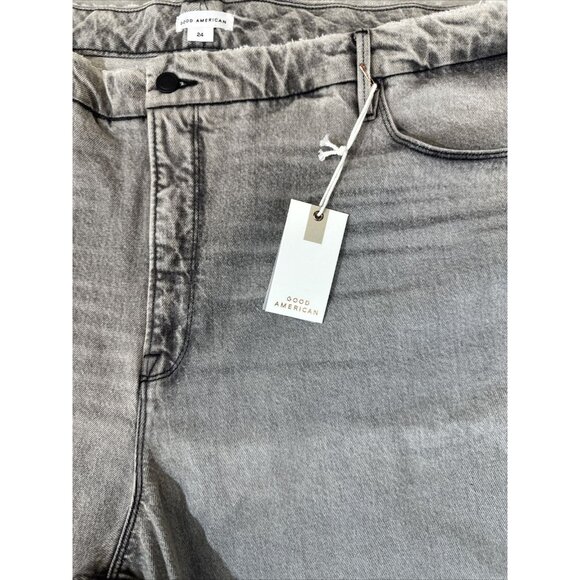 Good American Denim Jeans Gray High Rise Straight Women’s Plus Size 24 - Picture 6 of 16